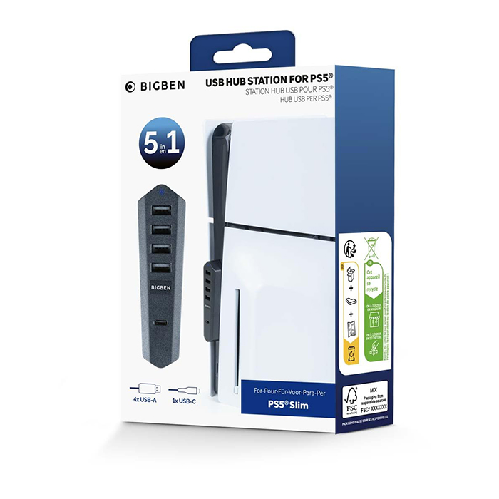 Nacon PS5 Slim USB Hub - (Black)