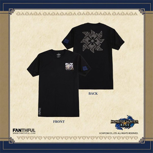 Fanthful Monster Hunter Rise T-Shirt Black