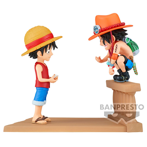 ONE PIECE WORLD COLLECTABLE FIGURE LOG STORIES MONKEY.D.LUFFY & PORTGAS.D.ACE - (Figurine)(Banpresto)